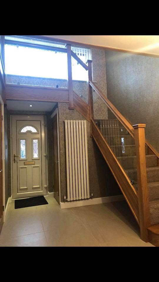 Oak stairs with a stylish glass finish review project photo